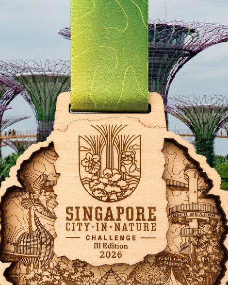 Heartwood Medallion — recycled-wood finisher medal
